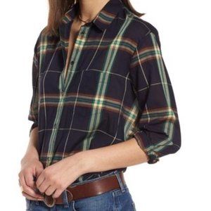 Madewell Oversized Plaid Boyfriend Button Down S